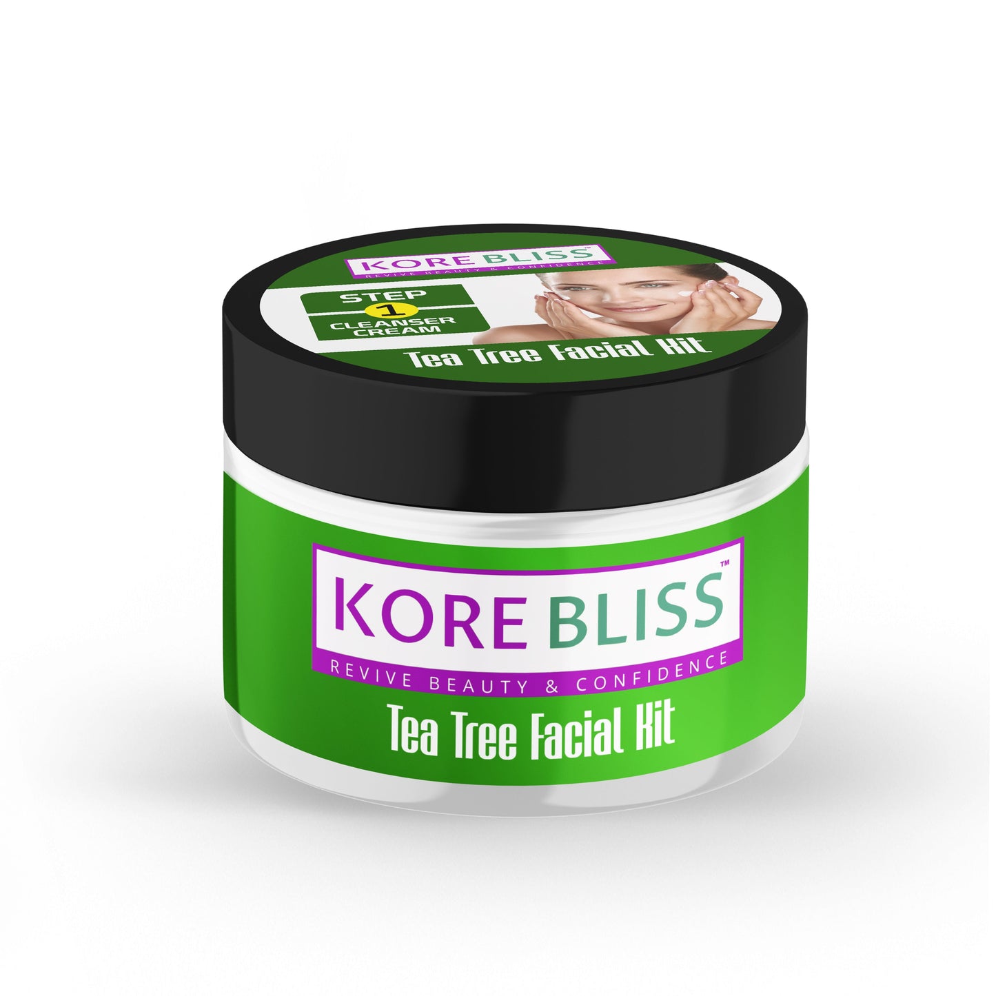 Kore Bliss Tea Tree Facial Kit - Purify, Refresh, Renew - 125g