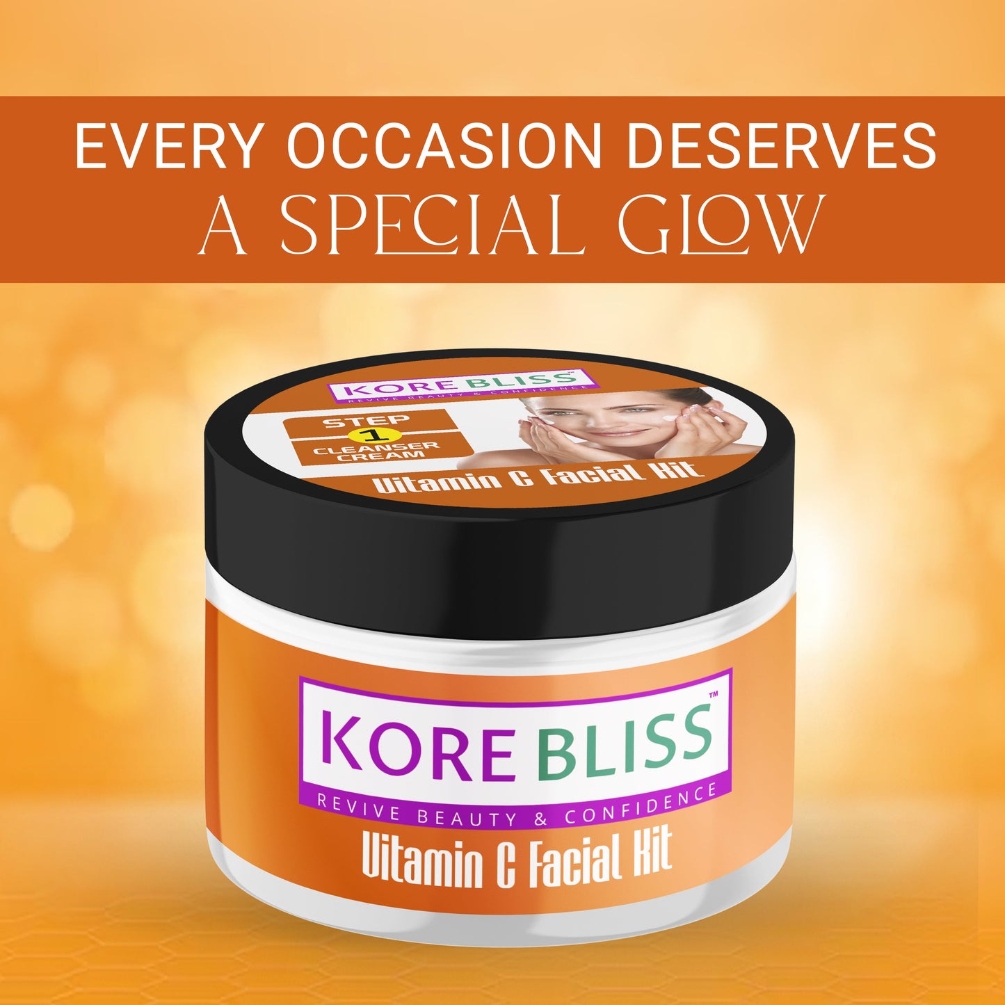 Kore Bliss Vitamin C Facial Kit - Revitalize Your Radiance - 125g